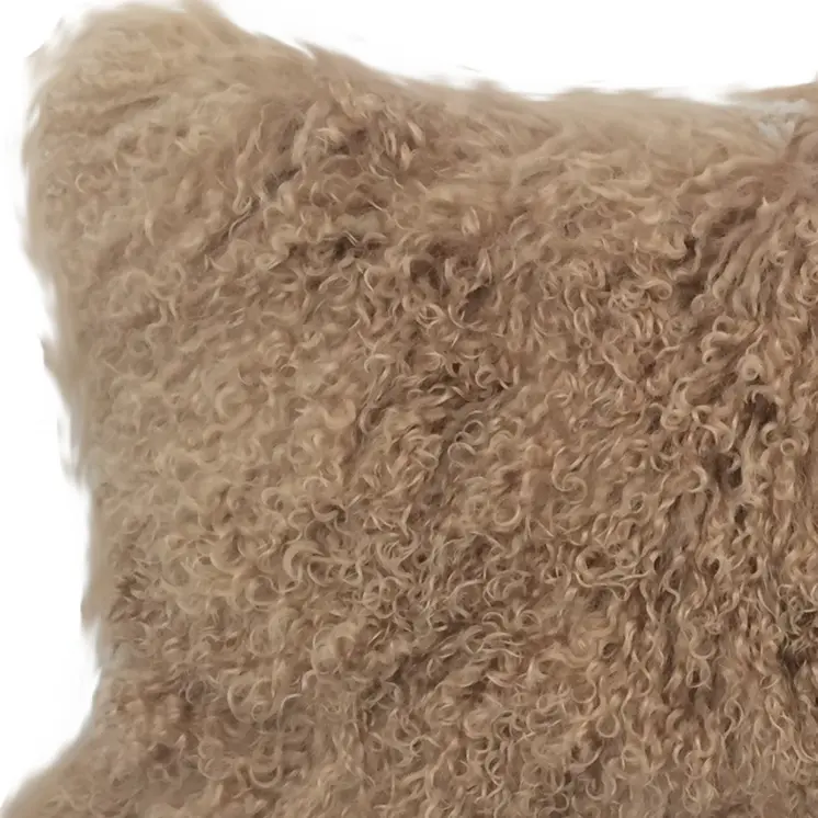 17" X 27" Beige Microsuede Down Lumbar Throw Pillow