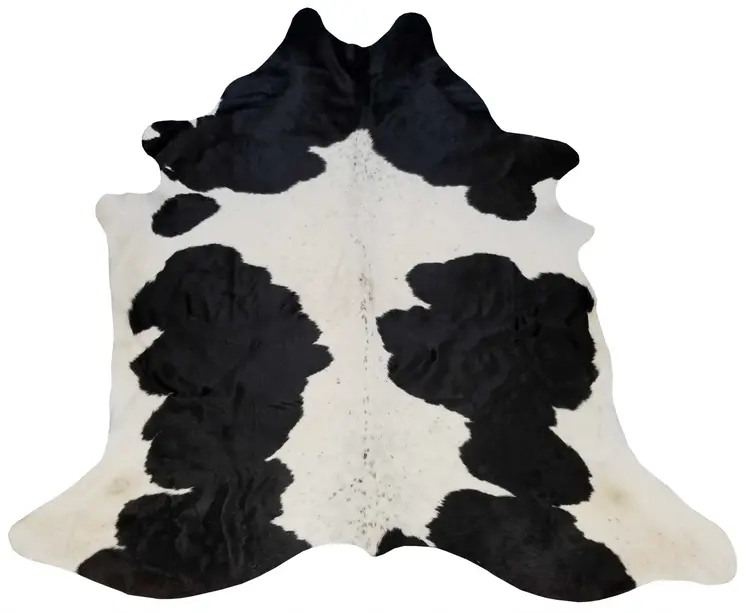 5' X 6' Brown And White Cowhide Handmade Area Rug