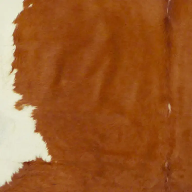 6' X 7' Brown And White Cowhide Handmade Area Rug