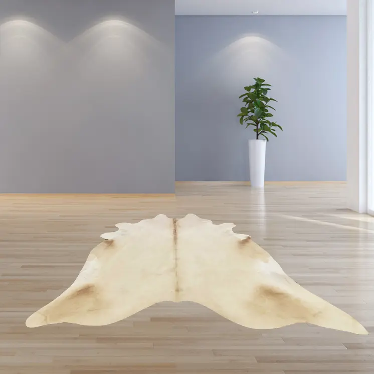 5' X 6' Natural Cowhide Handmade Area Rug
