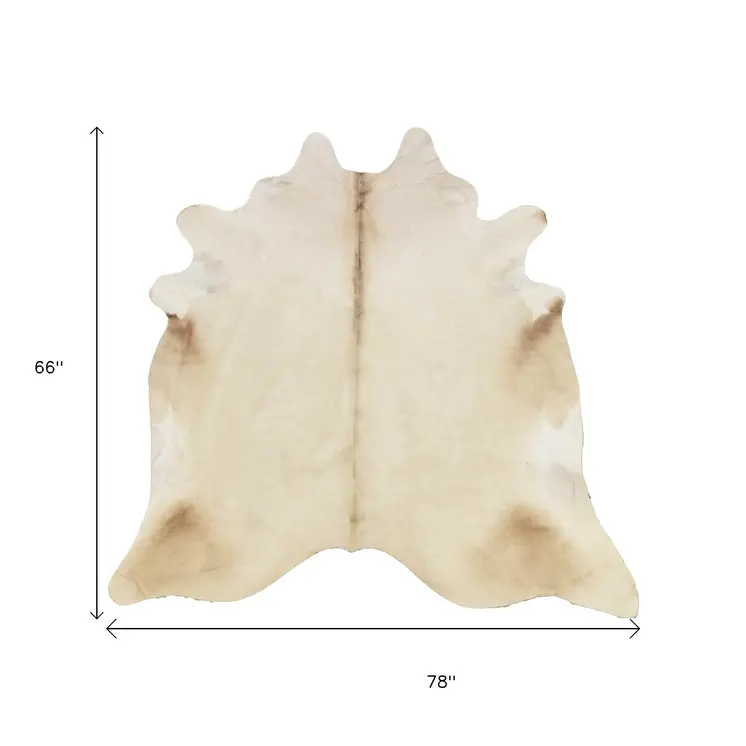 5' X 6' Natural Cowhide Handmade Area Rug