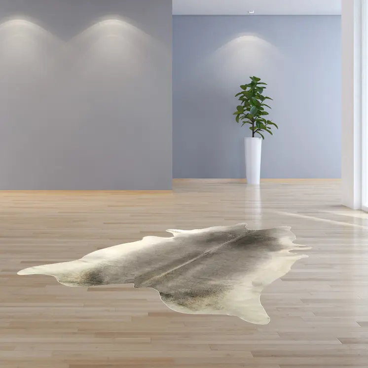 5' X 6' Natural Cowhide Handmade Area Rug