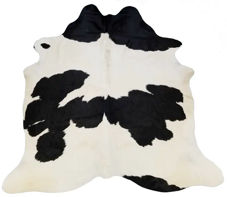 6' X 7' Brown And White Cowhide Handmade Area Rug