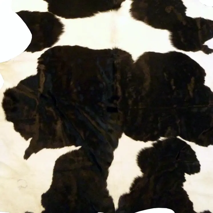 6' X 7' Brown And White Cowhide Handmade Area Rug
