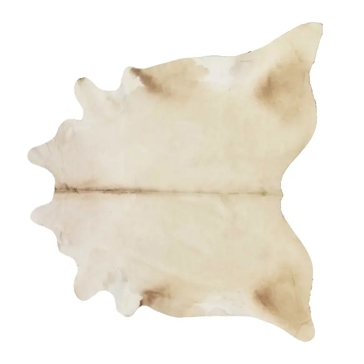 6' X 7' Champagne Cowhide Handmade Area Rug