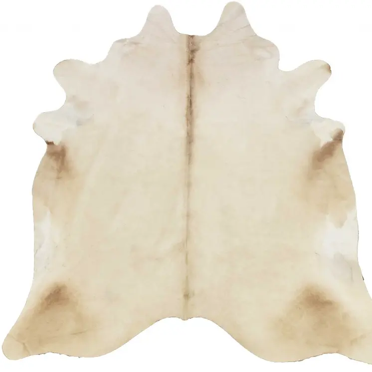 6' X 7' Champagne Cowhide Handmade Area Rug
