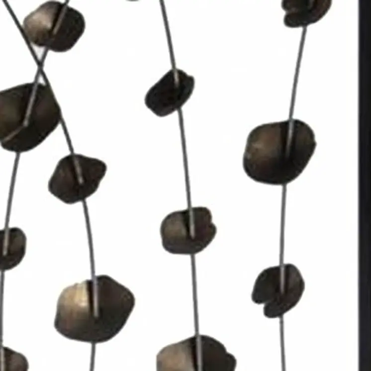71" Gray Iron Folding Three Panel Screen Room Divider