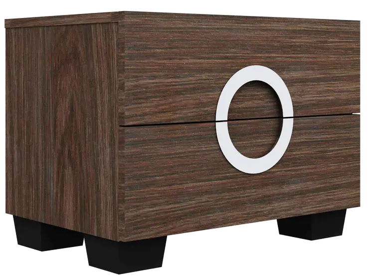 Four Piece Wood Brown Solid Wood Bedroom Set With Mirror