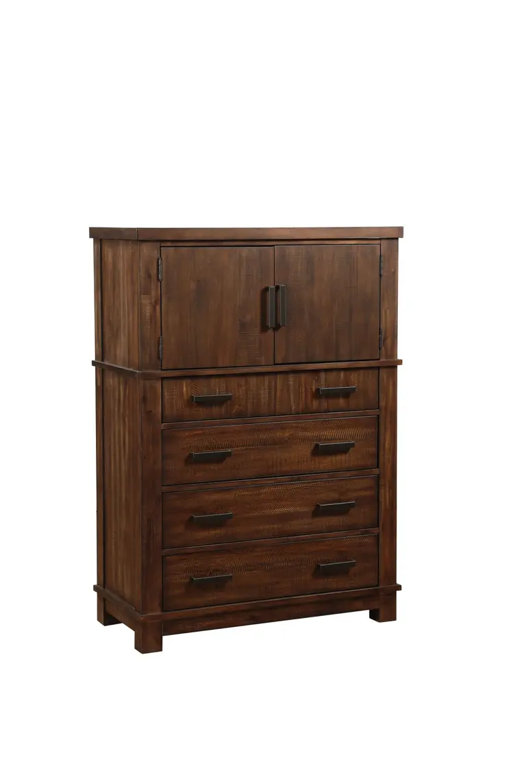 18" X 38" X 54" Cherry Oak Wood Chest