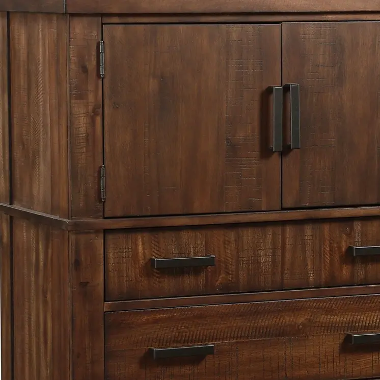 18" X 38" X 54" Cherry Oak Wood Chest