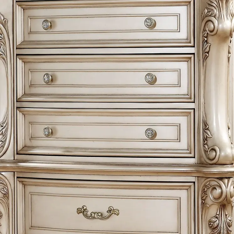 21" X 42" X 56" Antique White Wood Chest