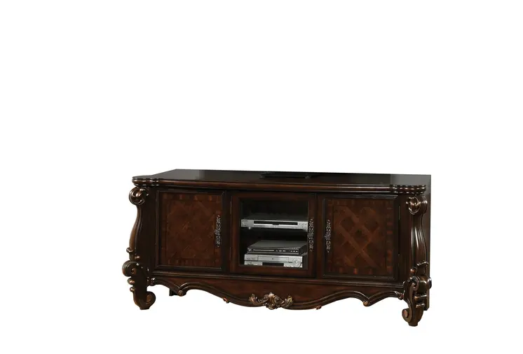 74" Dark Brown Solid Wood