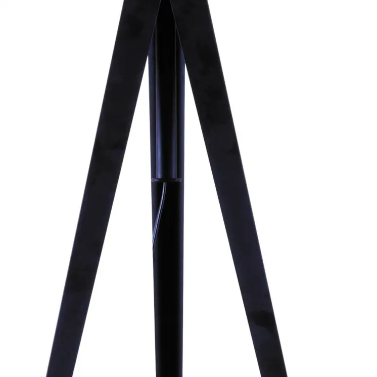 White And Black Metal Tripod Floor Lamp