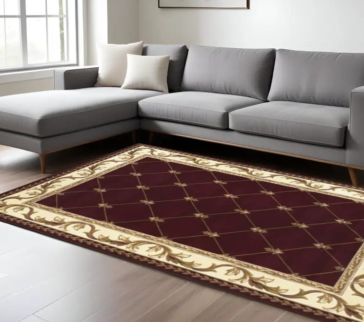 7' X 10'  Polypropylene Red Area Rug