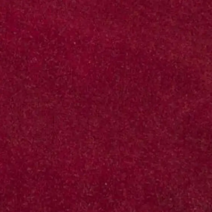 6' Ruby Red Round Wool Floral Handmade Area Rug