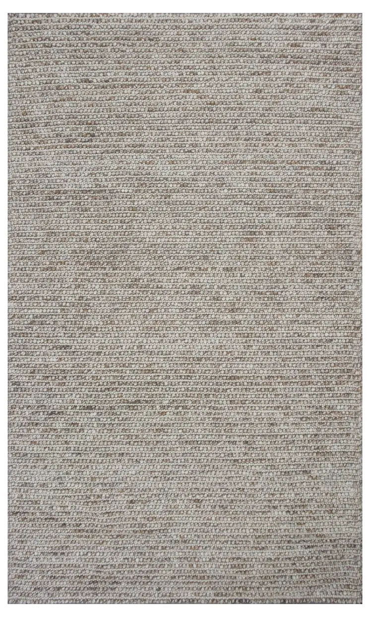 5' X 7'  Natural Wool Boucle Berber Style Area Rug
