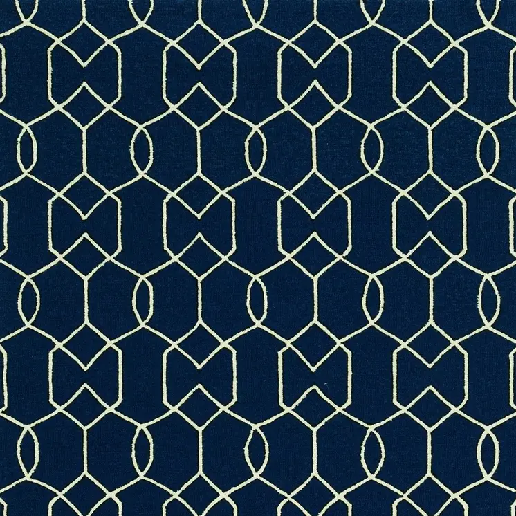 7' X 10' Blue Moroccan Indoor Outdoor Area Rug