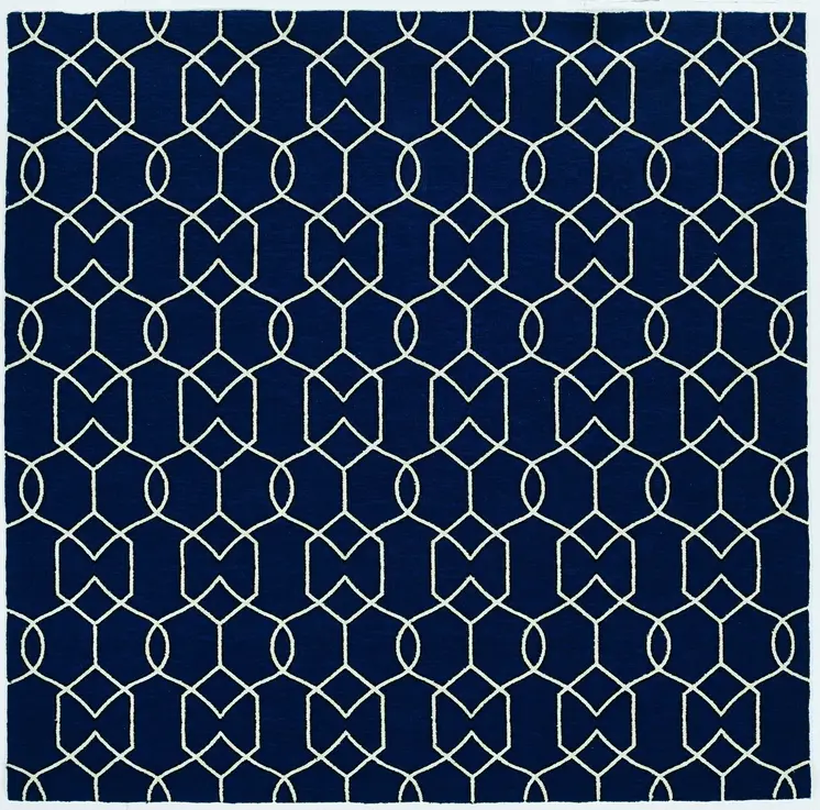7' X 10' Blue Moroccan Indoor Outdoor Area Rug