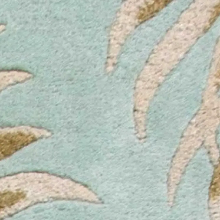 5' X 8'  Wool Aqua Area Rug