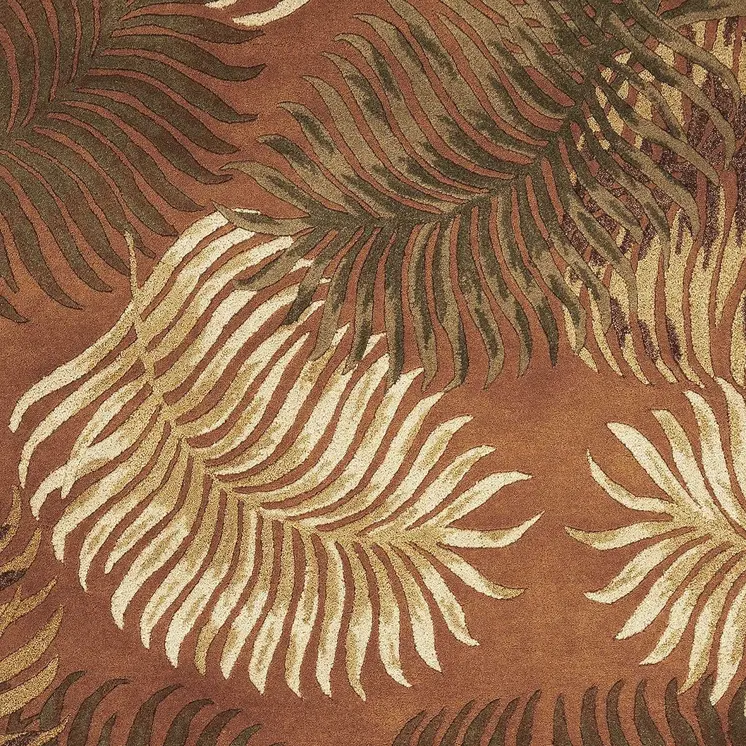5' X 8'  Wool Rust Area Rug