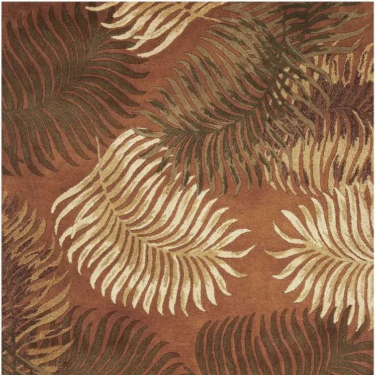 5' X 8'  Wool Rust Area Rug