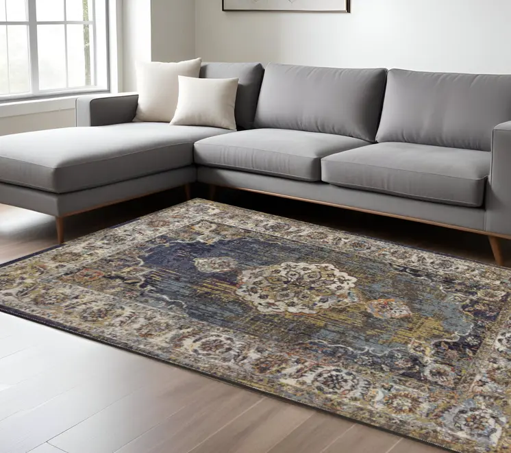 7' X 10' Navy Blue Area Rug