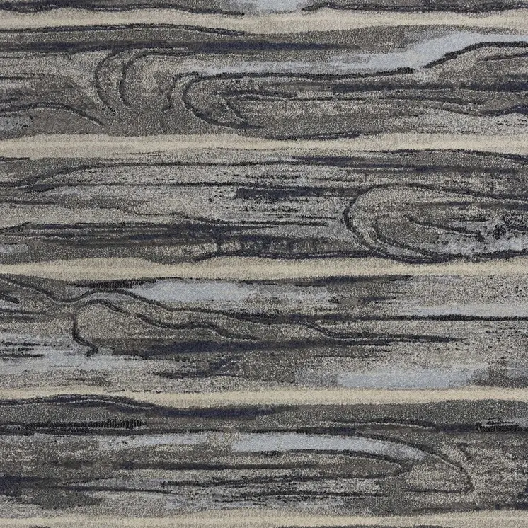 8' X 11' Gray And Black Abstract Area Rug