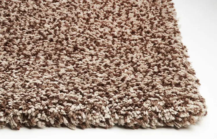 8' X 10' Beige Shag Hand Woven Area Rug