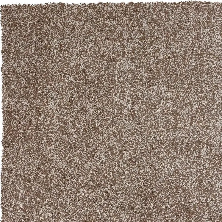 8' X 10' Beige Shag Hand Woven Area Rug