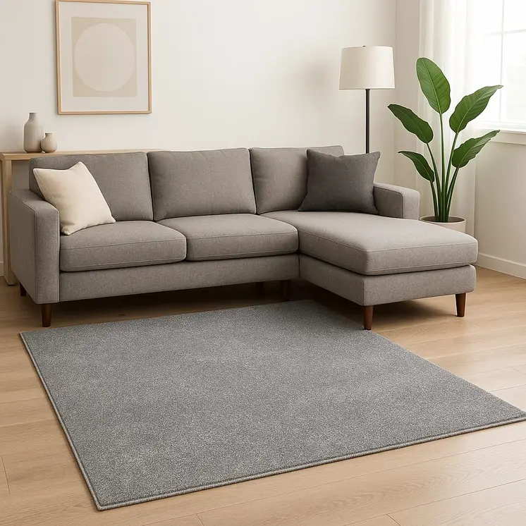 8' X 10' Gray Shag Hand Woven Area Rug