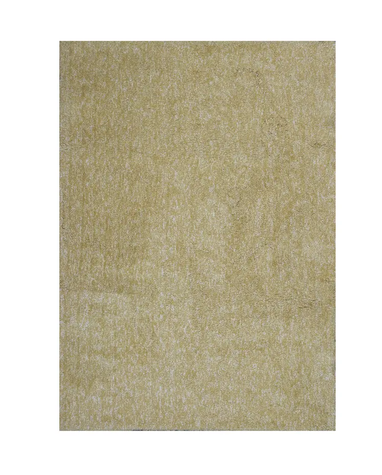 8' X 10' Yellow Shag Hand Woven Area Rug