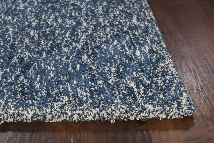 8' X 10' Indigo Shag Hand Woven Area Rug