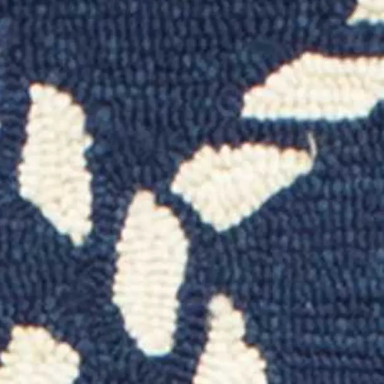 7' X 9' Navy Blue Nautical Handmade Indoor Outdoor Area Rug