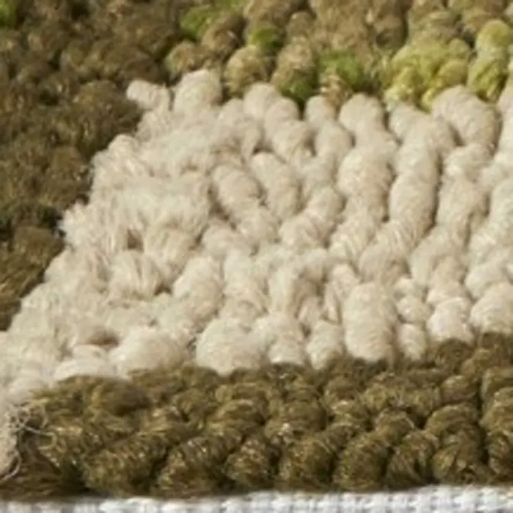 8' X 10' Beige Floral Handmade Indoor Outdoor Area Rug