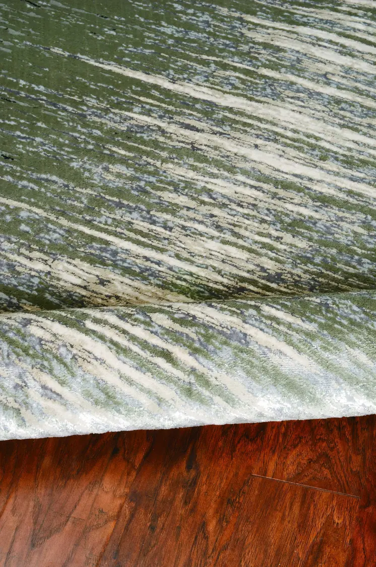 8' X 11' Silver And Gray Abstract Area Rug