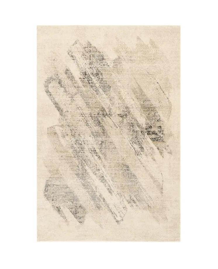 8' X 10' Gray And Ivory Abstract Area Rug