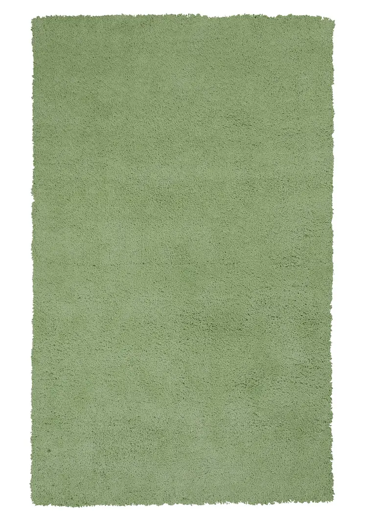 8' X 11' Green Shag Hand Woven Area Rug