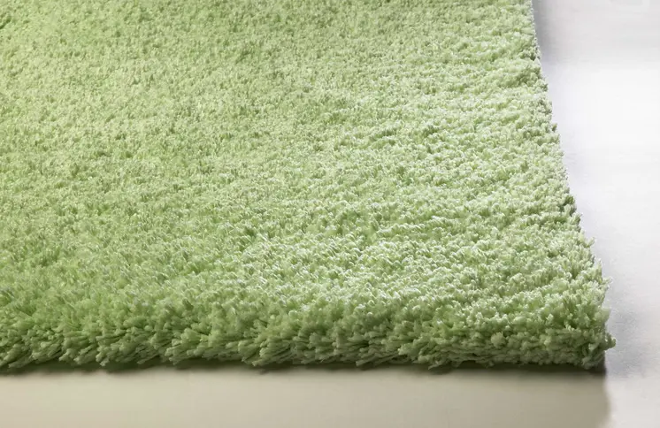 8' X 11' Green Shag Hand Woven Area Rug