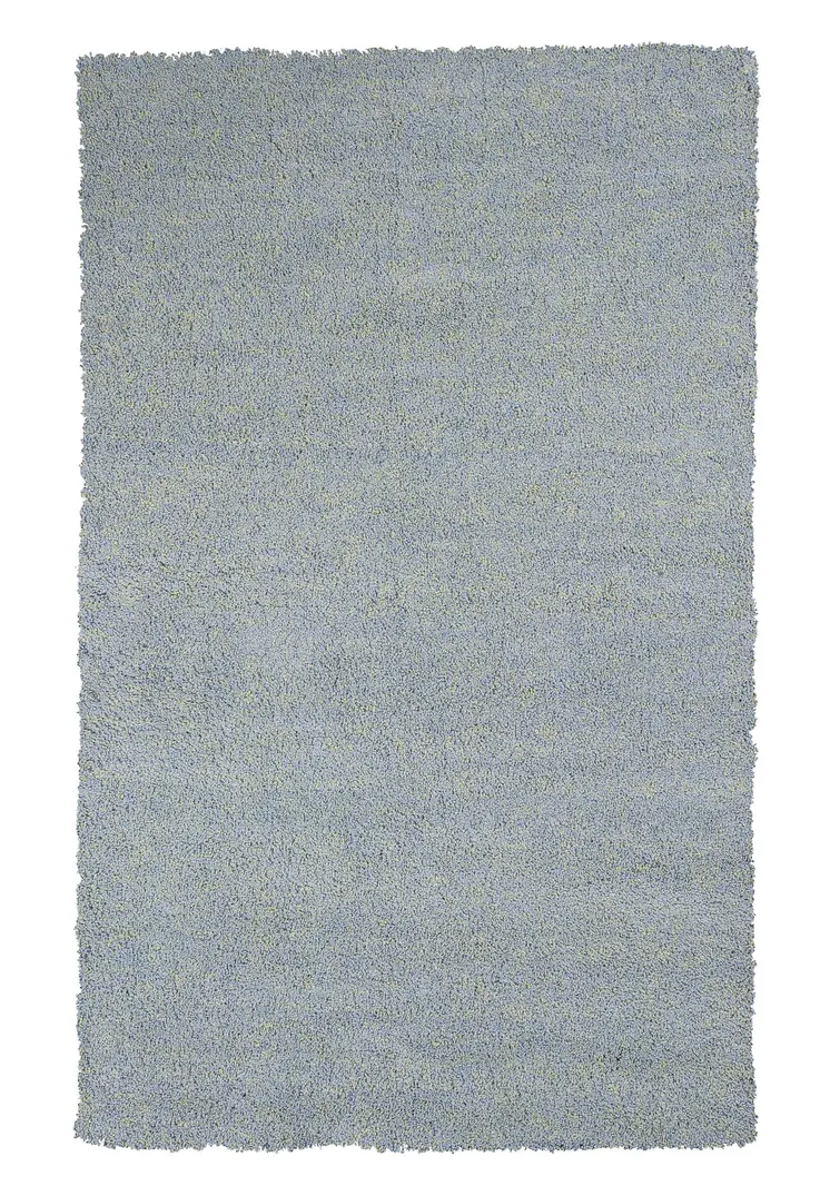 8' X 11' Blue Shag Hand Woven Area Rug