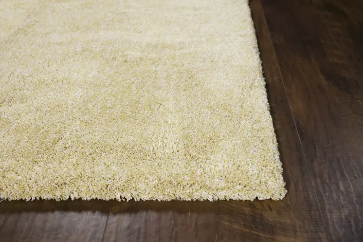 8' X 11' Yellow Shag Hand Woven Area Rug