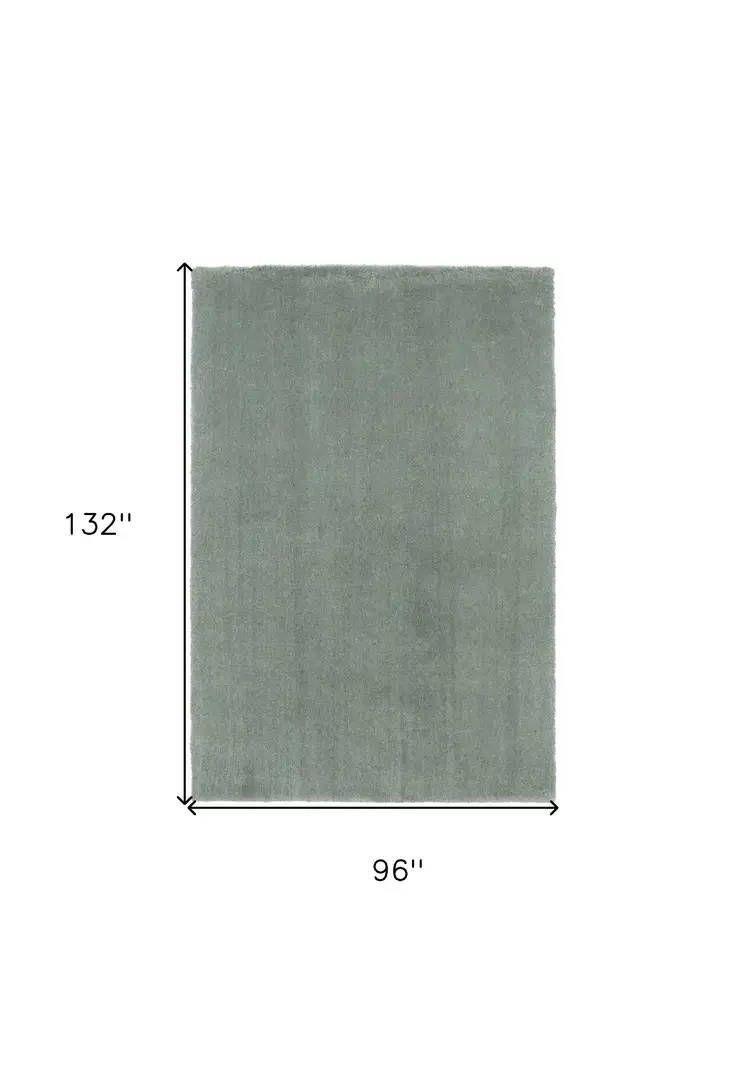 8' X 11' Gray Shag Hand Woven Area Rug