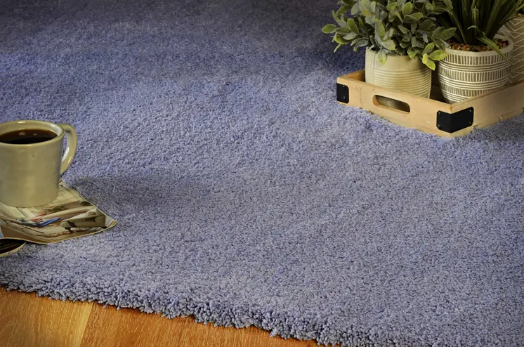 8' X 11' Purple Shag Hand Woven Area Rug