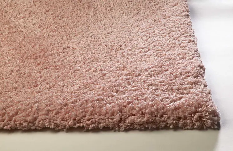 8' X 11' Pink Shag Hand Woven Area Rug
