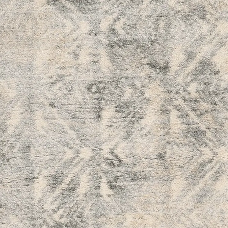 8' X 13'  Modern Ivory And Grey Abstract Area Rug