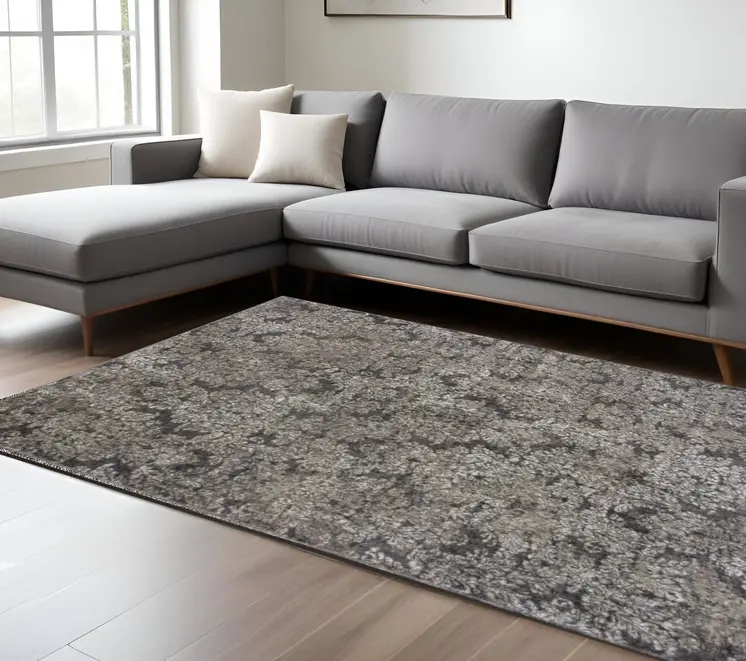 7' X 11'  Viscose Taupe Or  Sand Area Rug