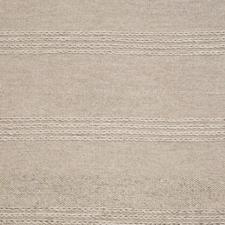7' X 9'  Wool Natural Area Rug