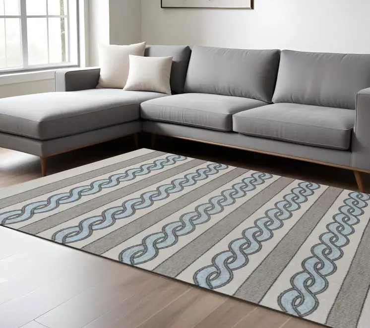 8' X 11'  Uv Treated Polypropylene Ivory Or Spa Area Rug