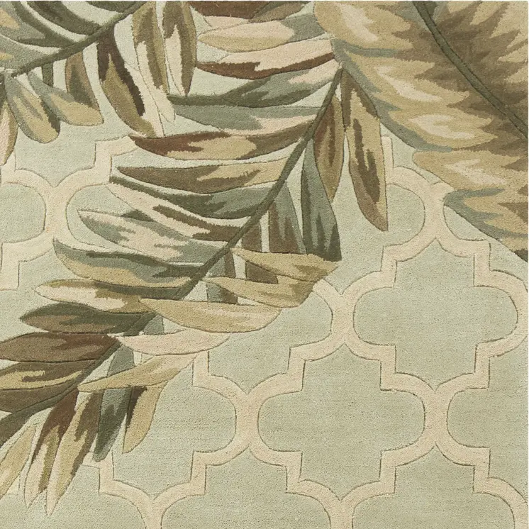8' Sage Round Wool Hand Tufted Area Rug