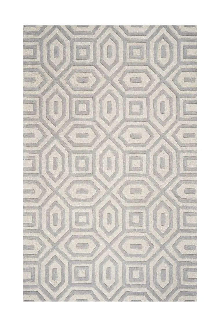 8' X 10' 6 Wool Grey Area Rug