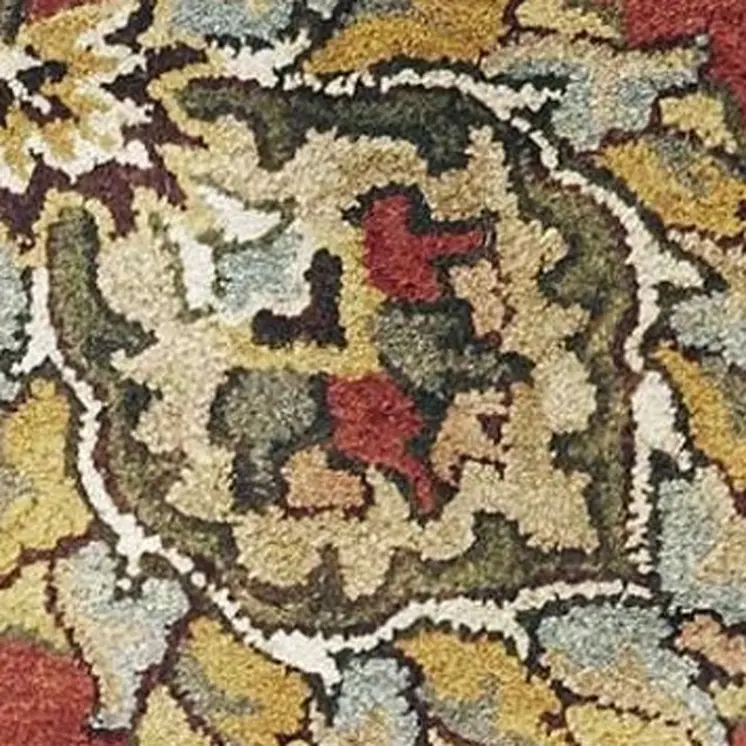 8' X 11' Sienna Orange Hand Tufted Allover Traditional Floral Indoor Area Rug